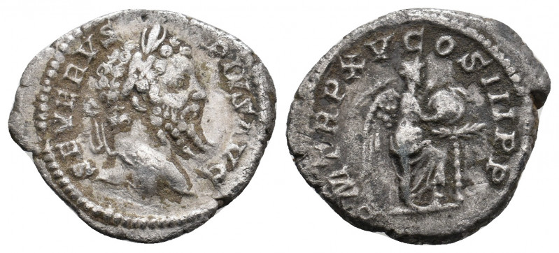 SEPTIMIUS SEVERUS, 193-211 AD. AR, Denarius. Rome.
Obv: SEVERVS PIVS AVG. 
Laure...