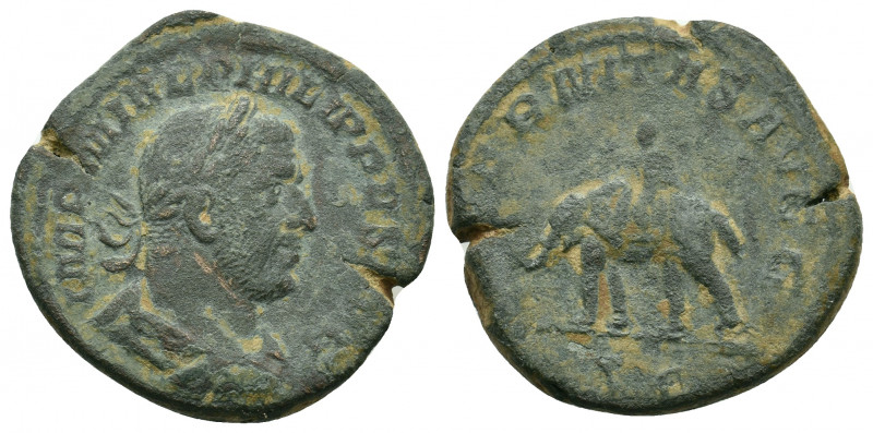 PHILIP I 'THE ARAB', 244-249 AD. AE, Sestertius. Rome.
Obv: IMP MIVL PHILIPPVS A...