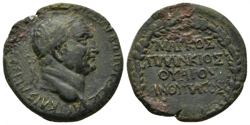 BITHYNIA, Claudiopolis. Vespasian, 69-79 AD. Medallion.
Obv: Laureate head of Ve...