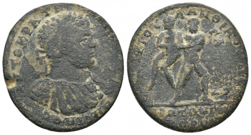 MYSIA, Pergamum. Caracalla, 198-217 AD. AE.
Obv: ΑΥΤΟΚΡΑΤ [...].
Laureate bust o...