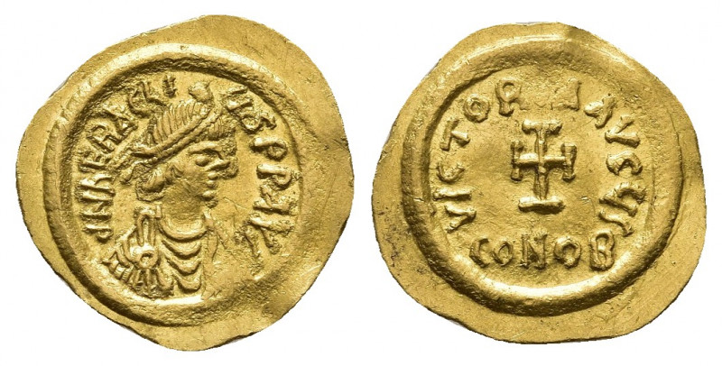 HERACLIUS (610-641 AD). AV, Tremissis. Constantinople.
Obv: δN ҺRACLIЧS P P AVG....