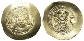 MICHAEL VII DUCAS (1071-1078 AD). EL, Histamenon Nomisma. Constantinople.
Obv: IC - XC. 
Bust of Christ Pantokrator facing, wearing tunic and pallium,...