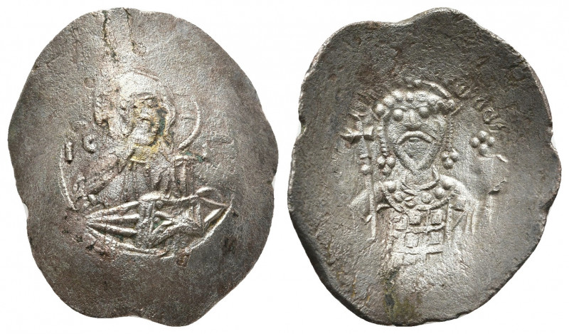 JOHN II COMNENUS (1118-1143 AD). Billon Aspron Trachy. Constantinople.
Obv: IC -...
