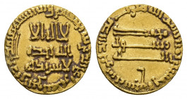 ISLAMIC. Abbasid Caliphate. Temp. AL-MAHDI (775-785 AD / AH 158-169). AV, Dinar.
Obv: Arabic legend.
Rev: Arabic legend.
Leu Numismatik E-Auction 19 L...