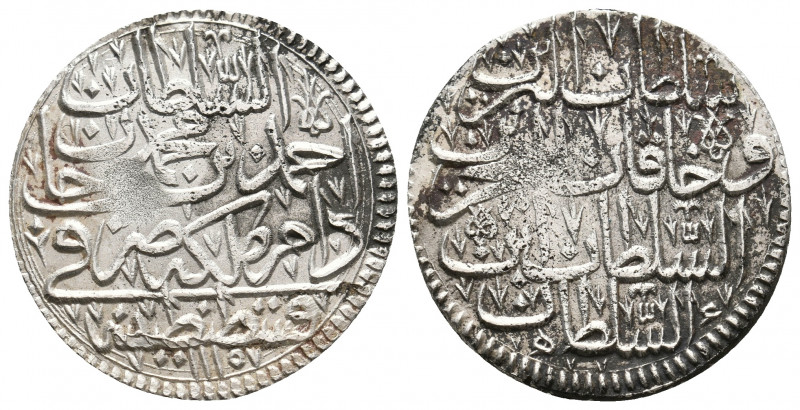 ISLAMIC, Ottoman Empire. AHMED III (1703-1730 AD). AR, Zolota. Constantinople.
O...