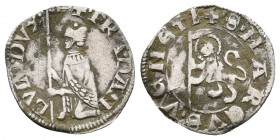 ITALY, Venice. FRANCESCO DANDOLO. (1328-1339 AD). AR Soldino. 
Obv: RA DANDVLO DVX.
Doge kneeling left, holding banner.
Rev: S MARCVS VENETI.
Lion ram...