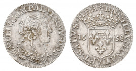 Italy, Tassarolo. LIVIA CENTURIONI MALASPINA (1616-1668 AD). Luigino (1657-1658). Imitating Anne-Marie-Louise of Dombes.
Obv: MAR LIV COM PALAT SOVV D...