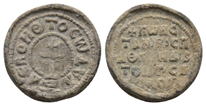 PB Byzantine Lead Seal of Constantine, Imperial Spatharokandidatos and Tourmarch...