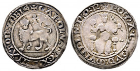 Carlo I d'Anjo 1251-1285, Senato Romano (1263-66/1268-78/1281-84)
Grosso, Roma, ND, AG 4.12g.
Avers: CAROLVS REX SENATOR VRBI
Revers: ROMA CAPVT MV...