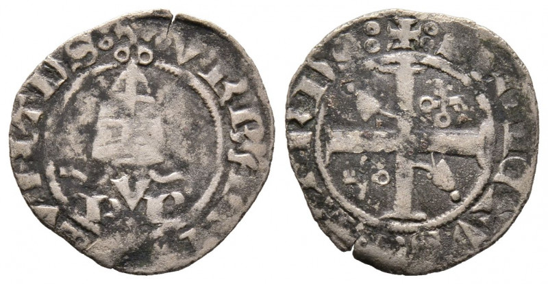 Urbano V 1362-1370
Quarto di Grosso (sesino), Avignon, AG 1.42 g.
Ref : MIR 217 ...