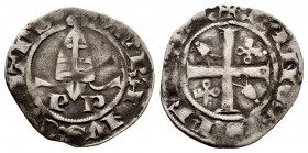 Clemente VII 1378-1394
Quarto di Grosso (sesino), Avignon, Mi 1.38 g.
Ref : MIR 217 (R)
TTB+. Rare