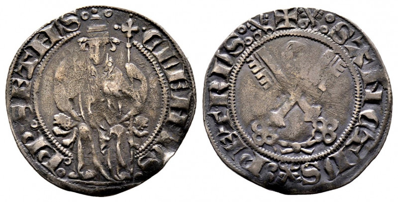 Clemente VII 1378-1394
Grosso da 24 Denari, Avignon, AG 2.60 g.
Ref : MIR 241/1 ...