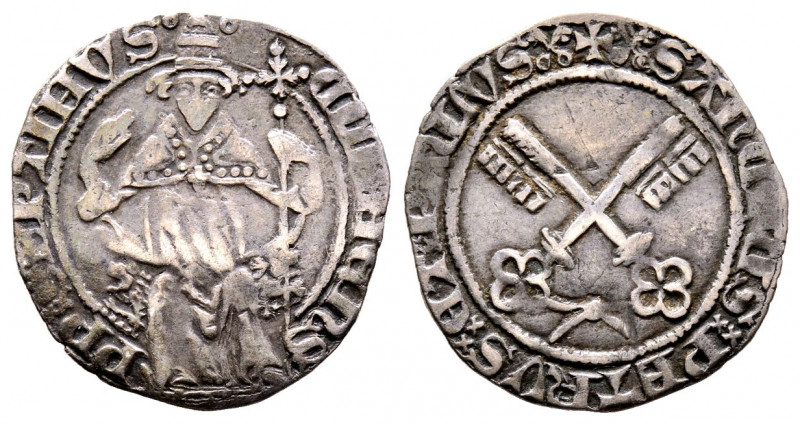 Clemente VII 1378-1394
Grosso da 24 Denari, Avignon, AG 2.44 g.
Ref : MIR 241/...