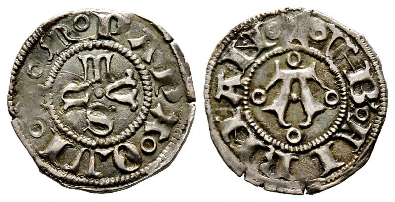 Martino V 1417-1431
Bolognino, Fermo, 1428-1431, AG 1.13 g.
Ref : MIR 293 (R2)
T...