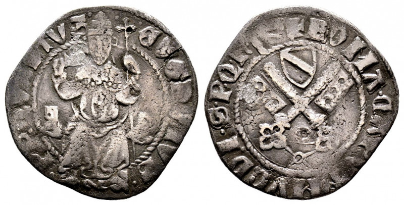 Eugenio IV 1431-1447
Grosso, AG 3.58 g.
Ref : MIR 305/1 (R2)
TB+ Très Rare