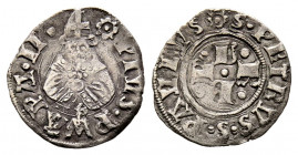 Pio II 1458-1464
Bolognino Romano, AG 0.66 g.
Ref : MIR 364/4
TTB-SUP