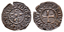 Pio II 1458-1464
Picciolo, Foligno, Mi 0.46 g.
Ref : MIR 382/4 (R2), Munt 51, Berm 388, CNI 16
TTB Très Rare. Frattura di conio