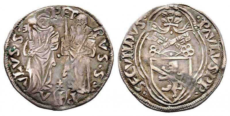 Paolo II 1464-1471
Terzo di Grosso, Macerata o Ancona, AG 0.57 g.
Ref : MIR 42...