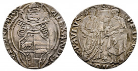 Alessandro VI 1492-1503
Grosso, Roma, AG 1.90 g.
Ref : MIR 522/1
TTB-SUP