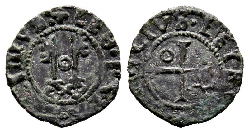 Leone X 1513-1521
Denaro, Avignone, ND, Mi 0.54 g.
Ref : MIR 648/1 (R), Munt. 95...
