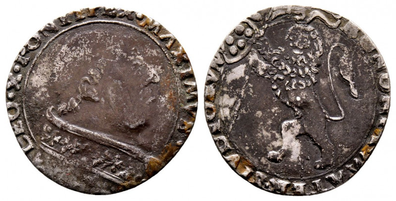 Leone X 1513-1521
Leone, 1519-1521, Bologna, AG 2.85 g.
Ref : MIR 655/1 (R2), Mu...