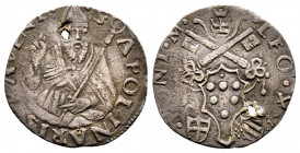Leone X 1513-1521
Mezzo Giulio o Leone, Ravenna, AG 1.4 g.
Ref : MIR 717 (R2)
TB. Bucata. Très Rare