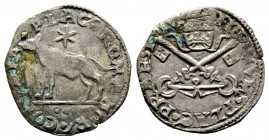 Adriano VI 1522-1523
Monetazione Anonima attrubuita a Papa Adriano VI
Grossetto da Soldi 3, Lovétta, Piacenza, AG 2.14 g.
Ref : MIR 774, Berm 788
pres...