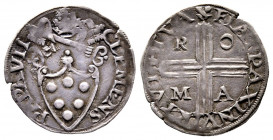 Clemente VII 1523-1534
Mezzo Giulio, Roma, AG 1.78 g.
Ref : MIR 810/1
TTB