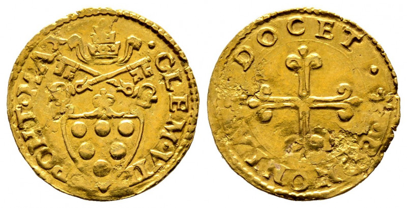 Clemente VII 1523-1534
Mezzo Scudo d'oro, Avignon, AU 1.66 g.
Ref : MIR 829/1 (R...
