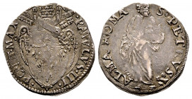 Paolo III 1534-1549
Grosso , Roma, AG 1.81 g.
Ref : MIR 870/1
TTB/SUP