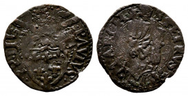 Paolo III 1534-1549
Quattrino, Roma, Mi 0.59 g. 
Ref : MIR 875 
TB