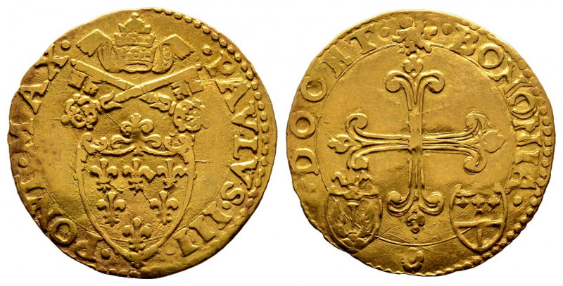 Paolo III 1534-1549
Scudo d'oro del sole, Bologna, AU 3.26 g.
Ref : MIR 903/3 (R...