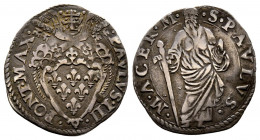 Paolo III 1534-1549
Grosso o Mezzo Paolo, Macerata, AG 1.63 g.
Ref : MIR 927/1 (R), Munt 149, Berm 952, CNI 63
TTB