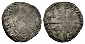 Giulio III 1550-1555
Mezzo Grosso (Pieron) , Avignon, AG 1.06 g.
Ref : MIR 996/1 (R2), Munt 61, Ber 1028
TTB. Très Rare