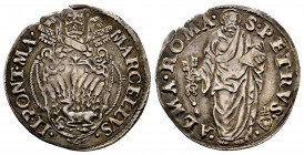 Marcello II 1555
Giulio, Roma, AG 3.16 g.
Ref : MIR 1016/2 (R2)
presque Superbe. Très Rare
