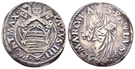 Paolo IV 1555-1559
Giulio, Roma, AG 3.04 g.
Ref : MIR 1026/6
presque TTB+