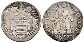 Paolo IV 1555-1559
Testone, Ancona, AG 9.22 g.
Ref : MIR 1031/11
TTB