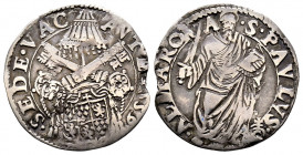 Sede Vacante 18 agosto - 25 dicembre 1559
Giulio, 1559, Roma, AG 2.77 g.
Ref : MIR 1048/1
TB
