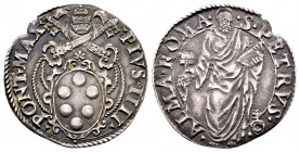 Pio IV 1559-1565
Giulio, Roma, AG 3.26 g.
Ref : MIR 1055/9
TTB+