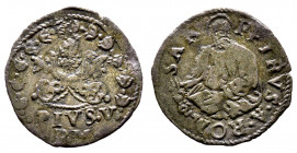 Pio V 1566-1572
Quattrino, Roma, Mi 0.6 g.
Ref : MIR 1096/4, Munt 27, Berm 1104, CNI 101
TB-TTB