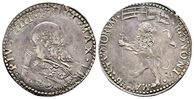 Pio V 1566-1572
Bianco, Bologna, AG 4.79 g.
Ref : MIR 1105, Munt. 49, Berm. 1116...