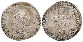 Pio V 1566-1572
Bianco, Bologna, AG 4.78 g.
Ref : MIR 1105, Munt. 49, Berm. 1116, CNI 10/20
TTB+