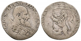 Pio V 1566-1572
Bianco, Bologna, AG 4.19 g.
Ref : MIR 1105, Munt. 49, Berm. 1116, CNI 10/20
TB
