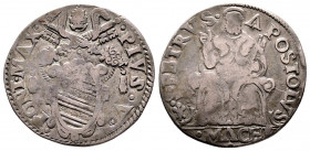 Pio V 1566-1572
Testone, Macerata, AG 9.13 g.
Ref : MIR 1114/2 (R3)
TTB. Très Rare