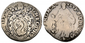 Gregorio XIII 1572-1585
Giulio, Roma, AG 2.85 g.
Ref : MIR 1138/4 (R)
TB+