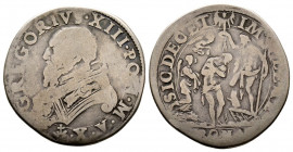 Gregorio XIII 1572-1585
Testone da 3 Giuli, An X, Roma, AG 8.76 g.
Ref : MIR 1186/2 (R2)
TB Très Rare