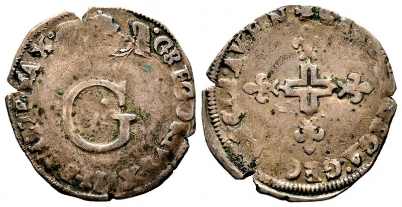 Gregorio XIII 1572-1585
Da 6 Bianchi (pinatelle), Avignon, AG 3.89 g.
Ref : MIR ...