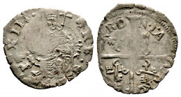 Gregorio XIII 1572-1585
Mezzo Grosso ( Pieron), Avignon, Mi 0.99 g.
Ref : MIR 1244/1 (R), Munt 346, Berm 1299
TTB Rare