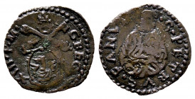 Gregorio XIII 1572-1585
Quattrino, Fano, Mi 0.64 g.
Ref : MIR 1272/2
TTB
