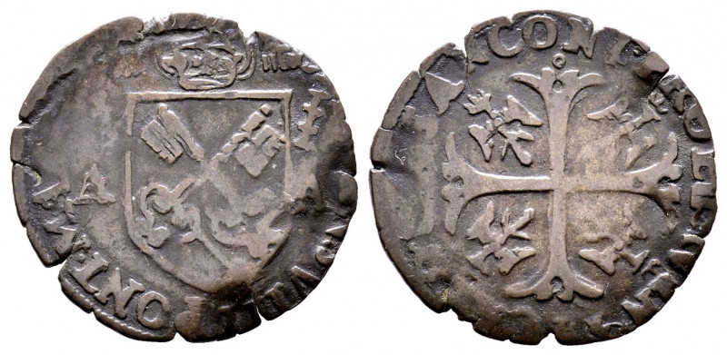 Clemente VIII 1592-1605
Dozzina ou douzain Avignon, Mi 2.01 g.
Ref : MIR 1492 (R...